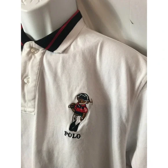 Polo Ralph Lauren Mascot Bear Classic Custom Slim Fit 3XL Polo Shirt - Picture 3 of 6